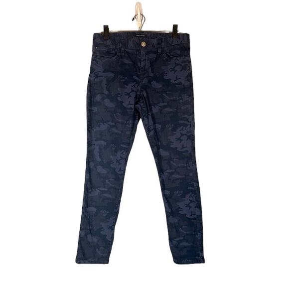 Tommy Hilfiger Blue Camo Straight Leg Denim Casual Jeans Women Sz 10 - Picture 1 of 11